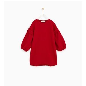 Zara girls puff sleeve dress